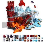 Yeahchic 216 Blocs Magnétiques pour À partir de 4 Ans Enfants | Thèmes Château de Dragons,Lave, Neige,Créatifs STEM Educatifs Jouets,Empilables Cubes Magnétiques,Adaptés Enfants de 4-12 Ans