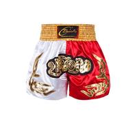 YEAHDOR Enfant Garçon Boxe Shorts Pantalon Court Short Muay Thai Patchwork Shorts Arts Martiaux Elastique Boxer Caleçon MMA Kick Boxing Sportwear 5-16 Ans