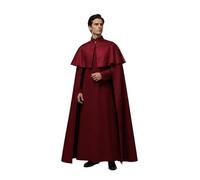 YEAHDOR Femme Veste Cape Costumes D'Halloween Cape De Style Victorien Robe Soie De Fête D'Halloween Sorcière Vampire Médiévale Carnaval Rouge Taille unique
