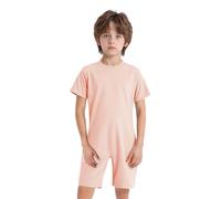 YEAHDOR Vêtements Adaptés Enfants Spéciaux Besoins Romper Anti-Déshabillage Zippé Invisible Arrière Unisexe One-Piece Bodysuit Jumpsuit Rose 11-12 ans