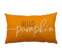 YEAHH Coussin Microbilles Cylindrique Lin 12x20 Pouces, Housses de Coussin d'automne Citrouille pour canapé, Chambre à Coucher, Coussin de Ferme en Plein air, décoration de la Maison (Orange, One Siz