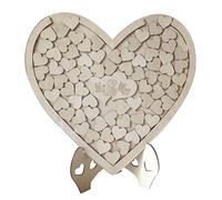 YEAHH Pot Fille Ado Rose Message Créatif Enregistrement Bénédiction Livre Cette Décoration De Mariage De Mariage De Mariage En Bois En Forme De Coeur En Bois Ornement De Bureau Support (Orange, One S