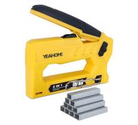 YEAHOME Agrafeuse 2 en 1 T50 robuste pour tapisserie, avec 1000 agrafes T50 de 1,9 cm, agrafeuse manuelle pour bois, artisanat, mur, bricolage et utilisation professionnelle