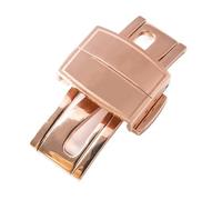 YEAHSO Accessoires de bracelet de montre en Silicone 16mm 18mm compatibles avec le fermoir de montre Patek Philippe PP Grenade fermoir pliant fermoir papillon (Color : Rose gold, Size : 18mm Mark On