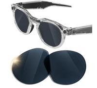 Yeahxing Verres de rechange compatibles avec les lunettes intelligentes Oakley Meta HSTN OW8002 (51 mm) - Transparentes, options, Gris polarisé, for oakley meta