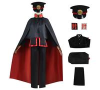 YEAJION Hanako Kun Cosplay Costume Complete Set avec Perruque Déguisement de Anime Toilet Bound Hanako Kun Costume Hanako Kun Uniforme Halloween Carnaval Noël Fête Costume Unisexe