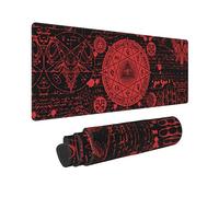 Yealedee Tapis de Souris Vintage Mystique Gothique sorcière Grand Tapis de Souris de Jeu XL surdimensionné Bords Cousus 80 x 30 cm