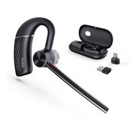 Yealink BH71 Pro Casque Bluetooth avec Dongle USB, Certifié Teams, Oreillette sans Fil pour Téléphone Portable, PC et Ordinateur Portable, Microphone à Réduction de Bruit,Crochet d'oreille Réglable