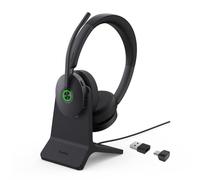 Yealink BH74 Support de Chargement ANC Casque Bluetooth sans Fil, 6 Microphones avec Réduction, Casque PC sans Fil, autonomie de 32 h en Conversation, certifié Microsoft Teams et Zoom