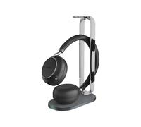 Yealink BH76 - Micro-casque - sur-oreille - Bluetooth - sans fil - Suppresseur de bruit actif - USB-A via adaptateur Bluetooth - noir - avec support de chargement - Certifié pour Microsoft Teams