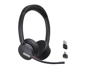 Yealink Casque Bluetooth sans Fil BH70 avec Microphone pour Le Travail, jusqu'à 35 Heures d'autonomie en Conversation, Suppression du Bruit à 3 Microphones, 147g Casque certifié Microsoft Teams