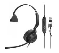 Yealink Casque Mono USB UH42 avec Microphone antibruit, Casque Filaire avec Adaptateur USB-C/A pour PC, Ordinateur Portable, Travail, Bureau, Centre d'appels