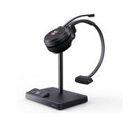 Yealink Casque sans Fil avec Micro WH62 Mono, Portée 160m, Micro Réduction de Bruit, Autonomie 13H, Compatible avec Teams/Zoom/PC et Téléphones Fixes IP