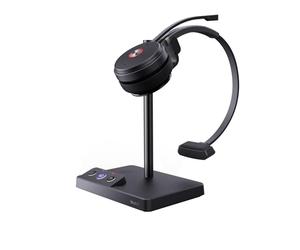 Yealink Casque sans Fil avec Micro WH62 Mono, Portée 160m, Micro Réduction de Bruit, Autonomie 13H, Compatible avec Teams/Zoom/PC et Téléphones Fixes IP
