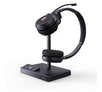 Yealink Casque sans Fil Stéréo WH62 Dual, Portée 160m, Double Micro Antibruit, Autonomie 14h,Idéal Open Space, Compatible Teams/PC/Téléphones IP
