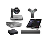 Yealink Kit de vidéoconférence grande pièce - Caméra 4K UHD PTZ UVC 84, unité de calcul MCore, contrôleur tactile MTouch II, MSpeaker II, réseau de micros VCM34, hub de câble RCH40 (renouvelé)