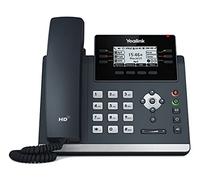 Yealink SIP-T42U Téléphone Filaire avec Alimentation IP Riche par Ethernet avec Technologie vocale Optima HD et écran Graphique LCD 2,7" avec rétroéclairage (192 x 64 Pixels) - Noir