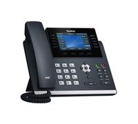 Yealink SIP-T46U Téléphone IP Gris, Combiné sans Fil, Écran LCD 4.3" 480x272, Gigabit Ethernet, Wifi, Bluetooth, 16 Comptes VoIP, PoE, Répertoire 1000 Entrées