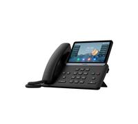 Yealink Téléphone IP SIP-T77U – 12 comptes VoIP, écran tactile 7" 800x480, PoE, 2xGbE, USB-C – Noir