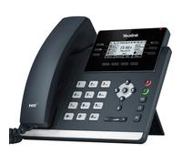 Yealink SIP-T42U Téléphone Filaire avec Alimentation IP Riche par Ethernet avec Technologie vocale Optima HD et écran Graphique LCD 2,7" avec rétroéclairage (192 x 64 Pixels) - Noir