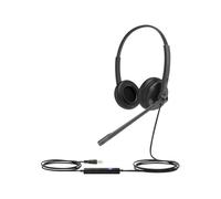 Yealink UH34 Dual - Micro-casque - sur-oreille - filaire - USB - noir - Certifié pour Microsoft Teams