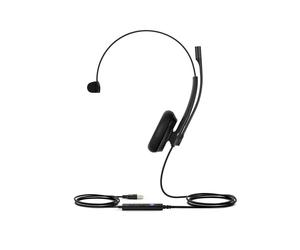 Yealink UH34 Lite Mono Teams Casque Filaire USB Type-A Noir, Usage Bureau/Centre d'appels, HP 20-20000Hz, Micro Unidirectionnel à Suppression de Bruit