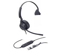 Yealink UH42 MS Mono USB-CA Casque filaire USB-C/A optimisé pour Teams avec micro à réduction de bruit AI, haut-parleur HD 35 mm et contrôle d’appel