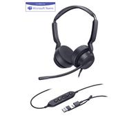 Yealink Casque filaire UH42 Dual Teams USB-C/A – Stéréo HD, micro IA, commandes Teams