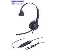 Yealink Casque filaire UH44 Mono Teams – USB-C/A – Certifié pour Microsoft Teams