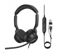 Yealink UH46 Casque stéréo USB avec Microphone, Casque Filaire de Bureau avec réduction de Bruit, écouteurs USB-C/A pour PC, Bureau, Centre d'appels, Teams, certifié