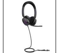 Yealink UH48 Dual UC - Casque binaural filaire USB-C/A, réduction de bruit active, microphone boom 100-10000Hz, écouteurs 20-20000Hz, câble 1.7m