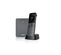 Yealink W73P - Téléphone IP DECT Gris, Combiné Sans Fil, Ecran TFT 1.8", Répertoire 100 Contacts, Batterie Li-Ion 1010mAh, PoE, HAC