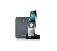 Yealink W76P Téléphone IP DECT 20 Lignes Gris - Écran TFT 2.4" 240x320, Répertoire 1000 Contacts, Ethernet 10/100, PoE IEEE 802.1af