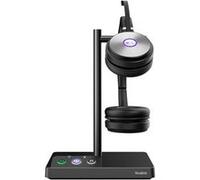 Yealink Casque stéréo DECT WH62 – Sans fil, certifié Microsoft Teams, avec station de travail
