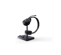 Yealink WH62 Dual UC - Casque Binaural DECT Sans Fil, Portée 160m, USB, Réponse 20-20000Hz, Micro Boom Double, Autonomie 14h, Noir