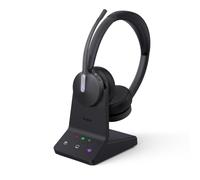Yealink WH64 Casque sans Fil DECT & Bluetooth, Casque avec Microphone | Supra-auriculaire,certifié Teams,185m Portée,3 Micros Antibruit,32H Conversation,Casque pour Téléphone IP,PC,Laptop