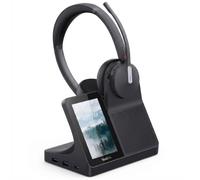 Yealink WH64 Duo Workstation Casque DECT Bluetooth Casque sans fil professionnel avec station tout-en-un, double connectivité DECT et Bluetooth et