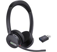 Yealink WH64 Hybrid Dual Teams Casque Sans fil Arceau Bureau/Centre d'appels Micro-USB Bluetooth Noir