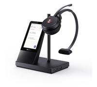 Yealink WH66 Casque DECT sans Fil certifié par Les équipes, Casque de Bureau pour téléphone de Bureau, téléphone Logiciel d'ordinateur et téléphone Portable, Microphone antibruit, Mains Libres, Temps