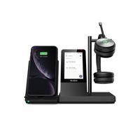 Yealink WH66 Dual Teams : Système Audio Personnel sans Fil DECT/Bluetooth, USB Type-A, Arceau Binaural Noir, Portée 160m, Autonomie 14h