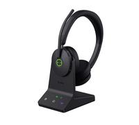 Yealink WH68 ANC DECT Casque sans fil avec microphone, micro antibruit AI 4X, portée de 185 m, casque supra-auriculaire pour le travail, 32 h de temps de conversation, casque Bluetooth UC pour le