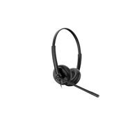 Yealink YHS34 Casque Filaire Binaural Supra-Aural Noir - Connectivité RJ9/QD, Microphone Unidirectionnel à Suppression de Bruit, 20-20000Hz, 0.9m