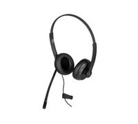 Yealink YHS34 Dual - Casque Large Bande avec Coussinets d'oreille en Cuir pour téléphones IP