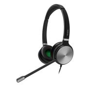 UH36 Dual - Micro-casque - sur-oreille - filaire - USB, jack 3,5mm - noir et argent