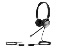 Yealink YHS36 E2 Casque Filaire Double avec QD vers RJ9, Microphone antibruit, Audio HD Large Bande, Bandeau Ergonomique, Coussinets en Cuir, Compatible téléphones IP de Bureau