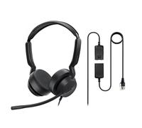 Yealink YHS36 E2 Casque téléphonique Filaire avec Microphone et connecteurs RJ9 et QD Compatible avec Les téléphones Poly, Avaya, Snom et Grandstream Convient aux téléphones de Bureau