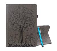 YEALLY Coque pour Lenovo Tab P11 Étui Cuir pour Tablette, Housse à Rabat Portefeuilles mit Porte-Cartes, Cadre Photo Debout et Rabattable, Gris