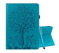 YEALLY Coque pour Lenovo Tab P11 Étui Cuir pour Tablette, Housse à Rabat Portefeuilles mit Porte-Cartes, Cadre Photo Debout et Rabattable, Bleu