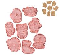 Yealoo 8 Pcs Emporte Pièces Noël,Moule Biscuit Forme Biscuit Noël Plastique