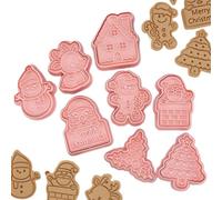 Yealoo 8 Pcs Emporte Pièces Noël,Moule Biscuit Forme Biscuit Noël Plastique